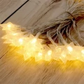 Iris Csillag alakú fix fényű/6m/meleg fehér/40db LED-es USB-s fényfüzér, fénydekoráció