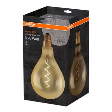 Osram Vintage átlátszó üveg búra/5W/110lm/1800K/E27 LED körte izzó