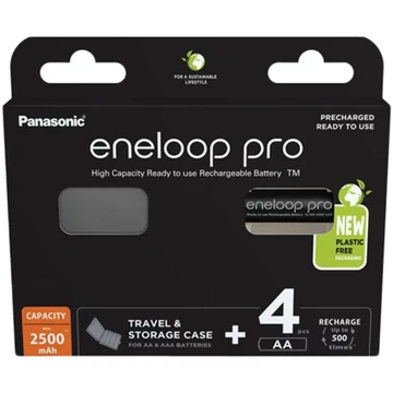 Panasonic Eneloop BK-3HCDEC4BE AA 2500mAh ceruza akku 4db/csomag