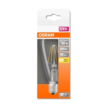 Osram Star opál üveg búra/4,5W/470lm/2700K/E27 LED Edison körte izzó