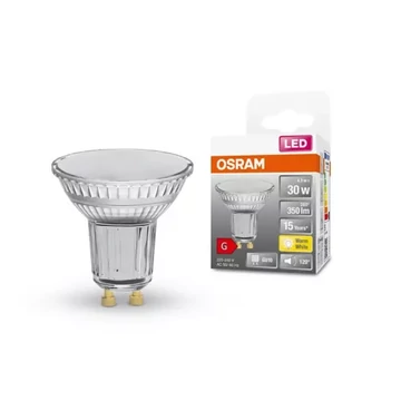 Osram Star PAR16 üveg ház/4,3W/350lm/2700K/GU10/230V/36fok/81lm/W LED spot izzó