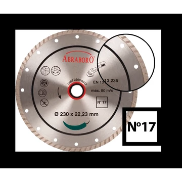 ABR.GYÉMÁNTTÁRCSA TURBO 230x2,8x22,NO.17