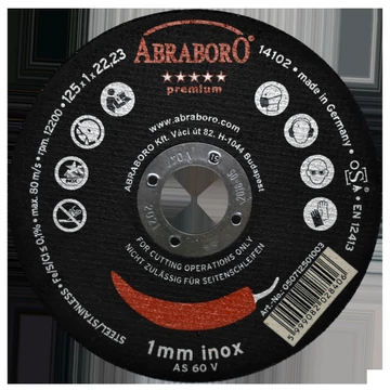 ABR.CHILI INOX PREMIUM VÁGÓKORONG 125x1,0x22,23