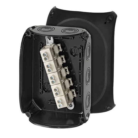 Hensel KF 1010 B fekete időjárásálló kábelösszekötő doboz