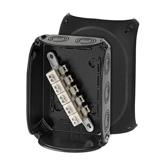 Hensel KF 1610 B fekete időjárásálló kábelösszekötő doboz