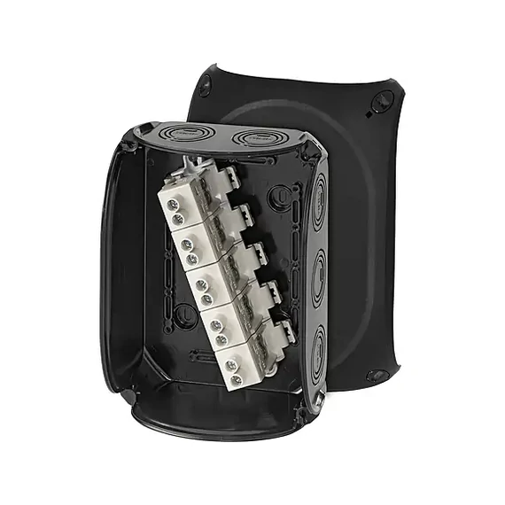 Hensel KF 1616 B fekete időjárásálló kábelösszekötő doboz
