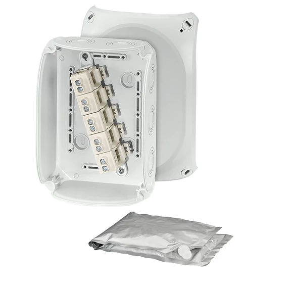 Hensel WP 1010 B kiöntőmasszával fekete vízálló kábelösszekötő doboz