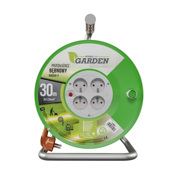 Kábeldob, 4x2p+Z, 16A, 3680W, 3x1mm H05VV-F, STAND