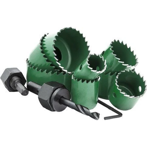 Lyukfűrész készlet fához D=63 - D=127 mm, 8 db-os