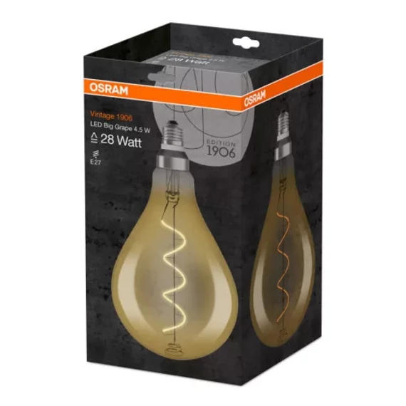 Osram Vintage átlátszó üveg búra/5W/300lm/2000K/E27 LED körte izzó