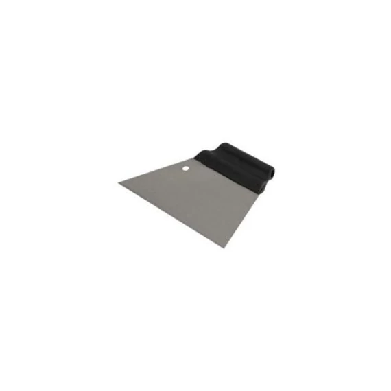 Rozsdamentes trapéz spatulya, 180 mm, fogazás 3x3