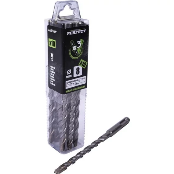 SDS-PLUS V3 betonfúró, D=10,0 x 160 mm, V-PACK (10