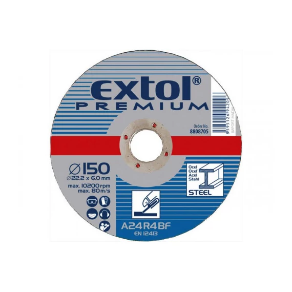 EXTOL TISZTITÓ KORONG FÉMRE 115X6X22 8808700