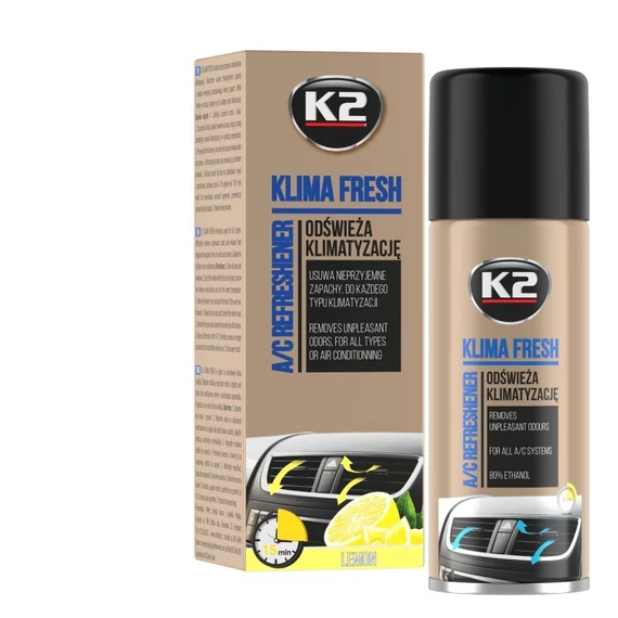 K2 klímatisztító spray 150ml (bomba) CITROM