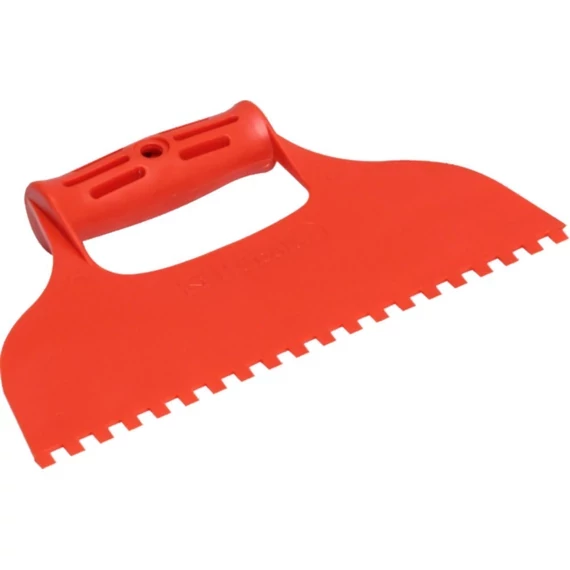 KUBALA Műanyag spatulya, 235 mm, fogazás 6x6 mm 