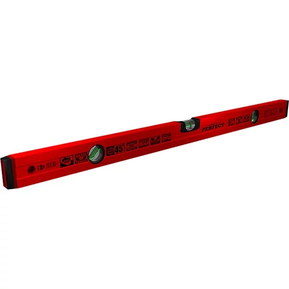 STALCO Alumínium vízmérték, piros, 50 cm, PERFECT
