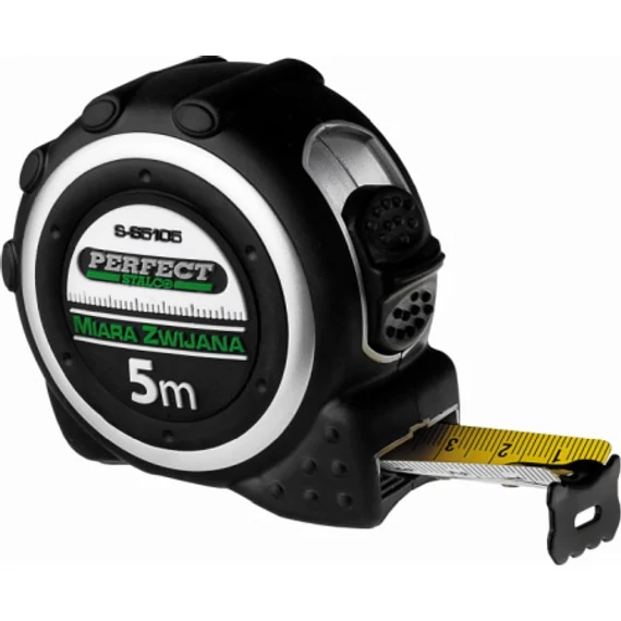STALCO Mérőszalag, csúszásmentes házban, 3m x25 mm