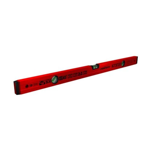 STALCO Alumínium vízmérték, piros, 150 cm / 45°, P