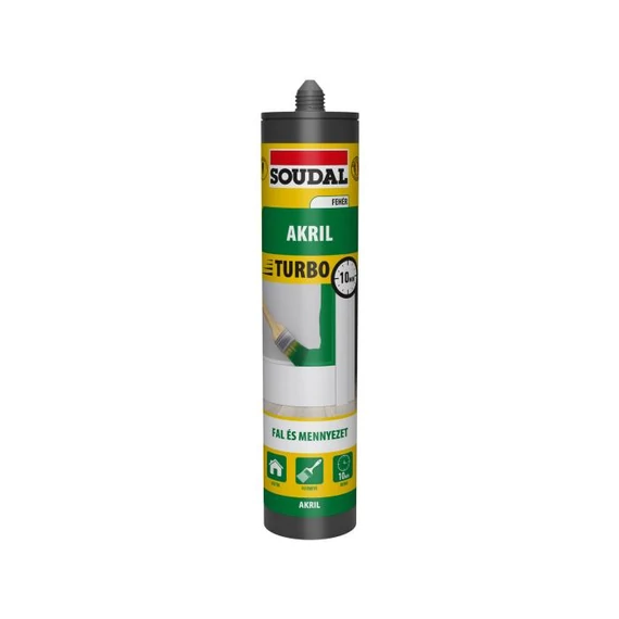 SOUDAL AKRYL TURBÓ FEHÉR 310ML GYORSKÖTÉSŰ