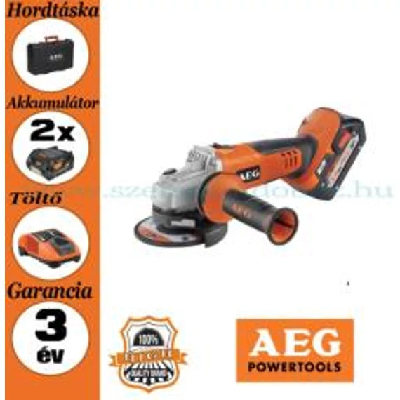 AEG BEWS 18-125BL-502C akkumulátoros sarokcsiszoló