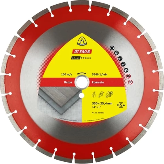 KLINGSPOR GYÉMÁNT VÁGÓKORONG DT350 B 350MM SZEGMEN