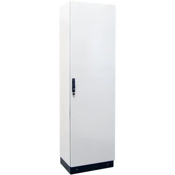 Tracon TGEFM6021040 teli szerelőlappal W×L×H=600×2100×400 / IP54 moduláris fémajtós fém elosztószekrény