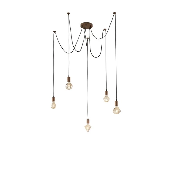 TRIO 310100562 Cord 60W antik vörösréz függesztett lámpatest