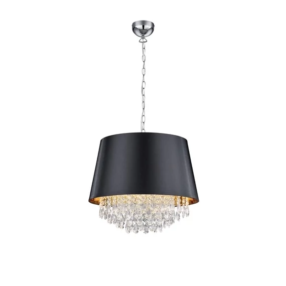 TRIO 309300302 Loreley 50 cm átmérő, fekete függő mennyezeti lámpa
